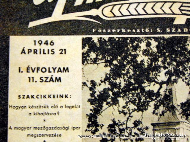 1946 április 21  /  UJ MAGYAR FÖLD  /  Régi ÚJSÁGOK KÉPREGÉNYEK MAGAZINOK Szs.:  12448