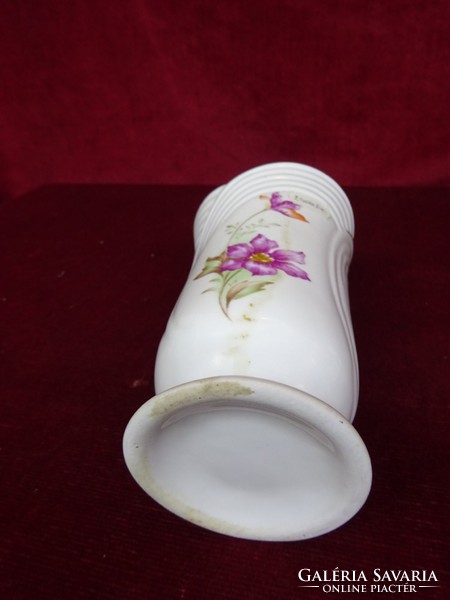 German porcelain vase with purple flower pattern, height 15 cm. He has!