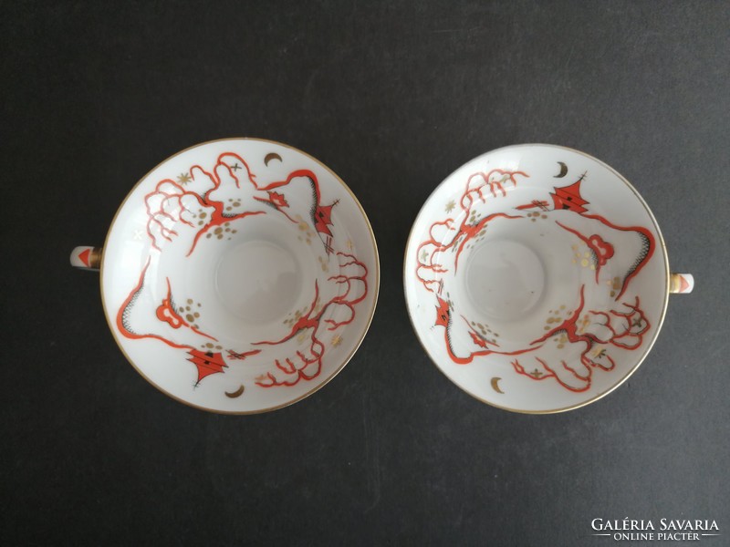 2 rosenthal oriental hand-painted cups - ep