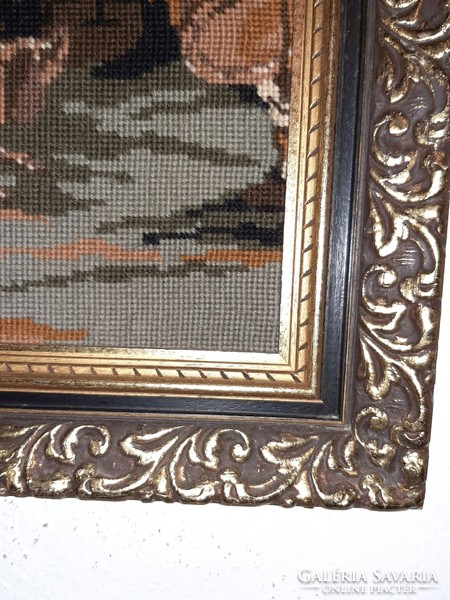 Stitched tapestry in a frame...