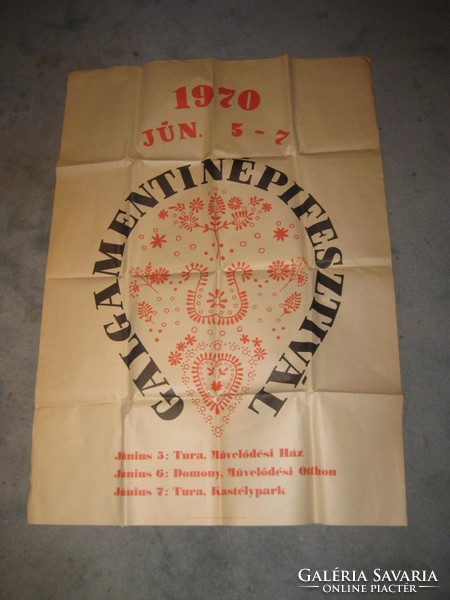 Galgamenti Népi Fesztivál 1970 .  júl 5 - 7 .      60 x 90 cm