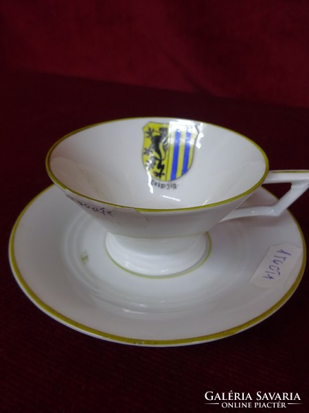 Volkstedt quality German porcelain coffee cup + placemat. He has!