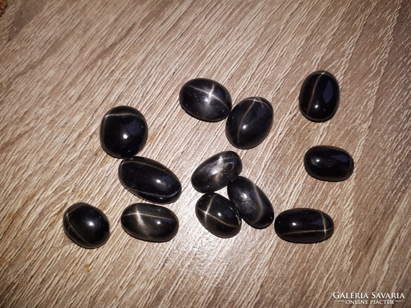 Rarity! 4 Star black diopside cabochons
