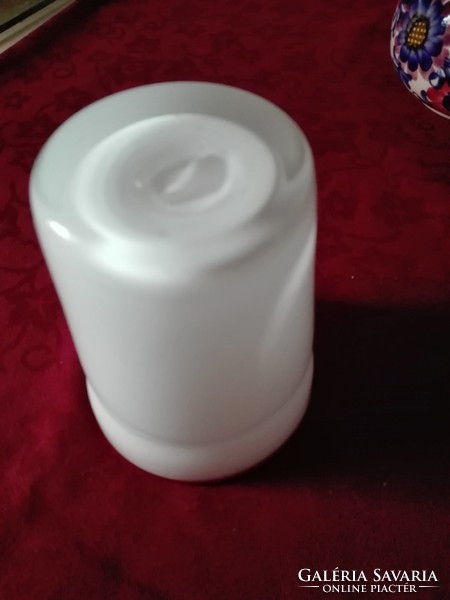 Snow-white blown glass glass/vase, 10.5 cm high