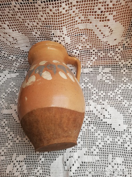 25 Cm high ceramic glazed plum, bastard, peasant decoration, collectible piece