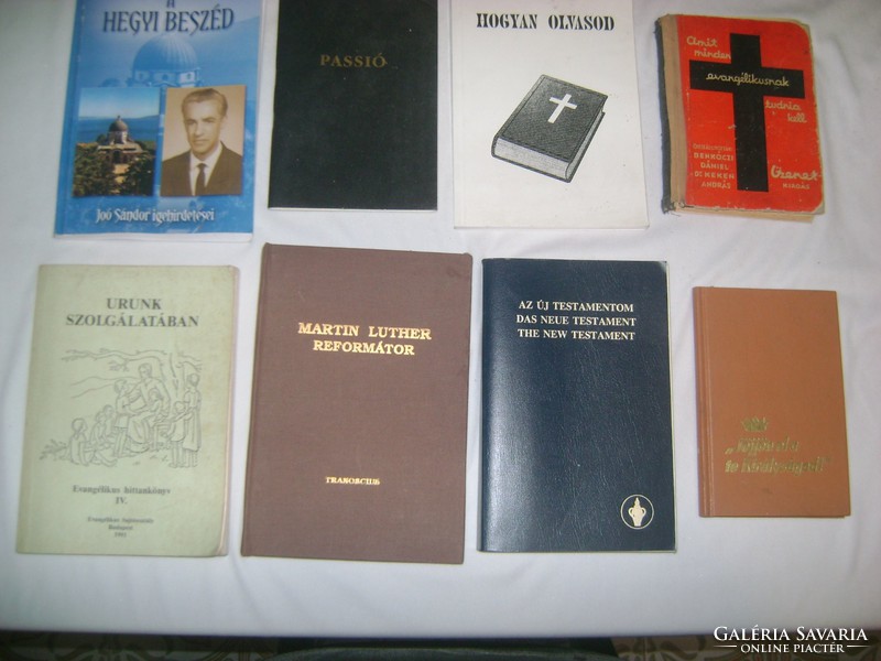 Régi, retro vallási, egyházi jellegű könyv - tizenegy darab együtt - imakönyv, énekes könyv, stb