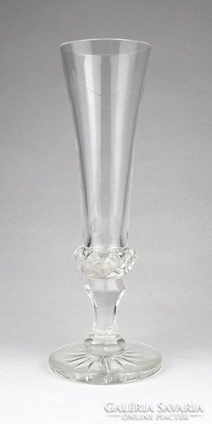 0Z984 Talpas üveg váza szálváza 19.5 cm ~ 1940 körül