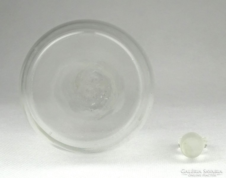 0Z981 Régi fújt üveg laboratóriumi gyógyszertári patika dugós üveg ~ 1880 körül