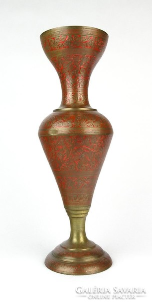 1A110 Színes festett indiai réz váza 30 cm