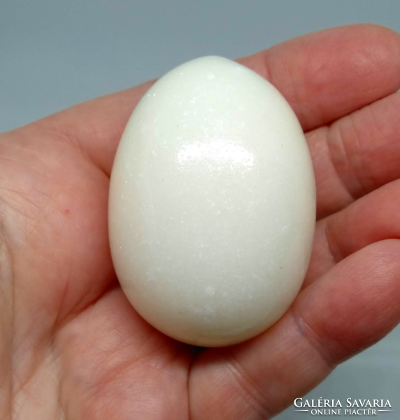Fehér Jáde tojás, ezotéria, gyógyászat + ajándék fa tartó