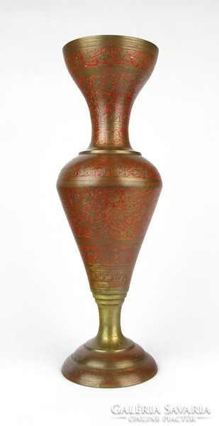 1A110 Színes festett indiai réz váza 30 cm