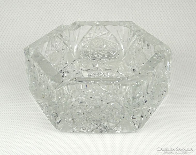1A132 Vastag falú ólomkristály hamutál 15 cm