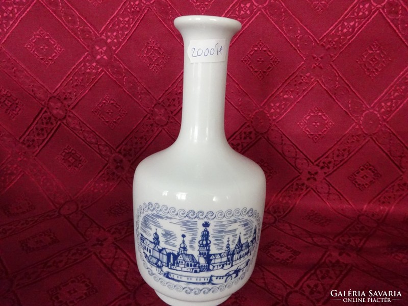 Lowland porcelain brandy bottle and bowl with sopron inscription bottle 17.5 Cm, bowl 16 x 24 cm. He has!