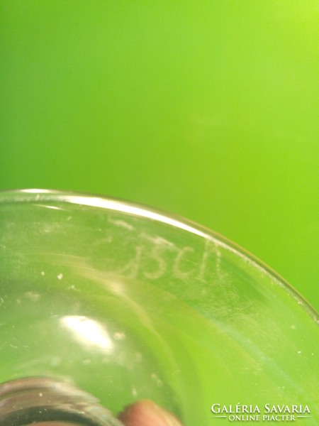 Ritka forma! EISCH jelzett buborékos silber perla üveg váza kehely