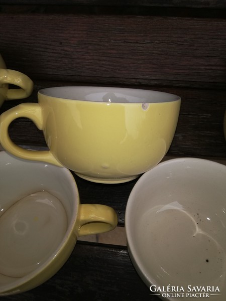 Gránit sárga csészék csésze teáscsésze  nosztalgia paraszti dekoráció nosztalgia
