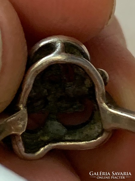 Antik színesköves ezüstgyűrű