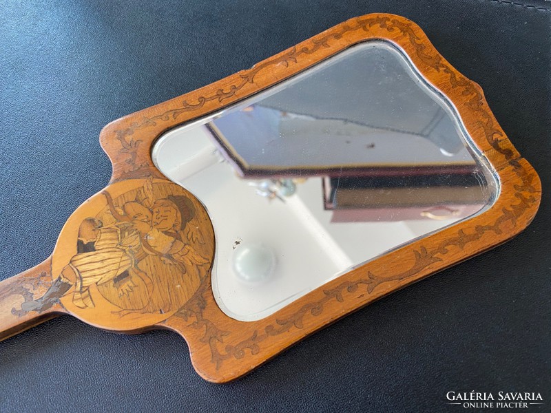 An applied art rarity Hungarian Art Nouveau hand mirror