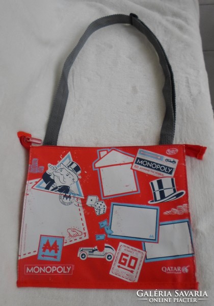 Monopoly pattern advertising side bag '90s