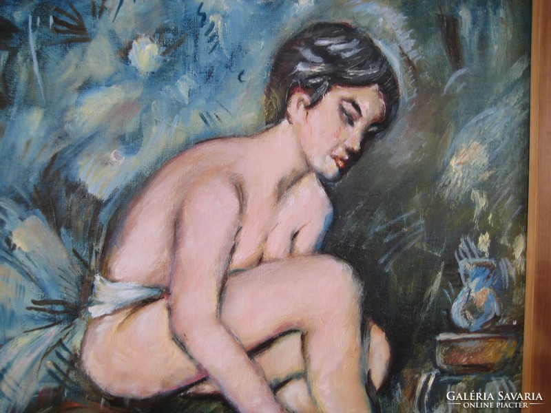 Balerina  , olaj - vászon  festmény  ,ismeretlen festőtől   , 60 x 50 ,  kívül   67 x 53 cm