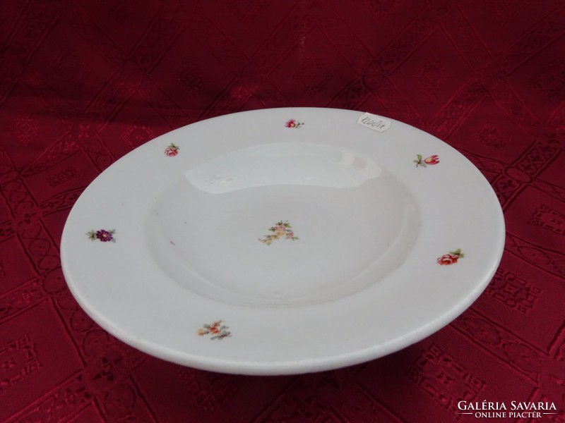 Drasche porcelain deep plate, flower pattern, diameter 23.5 cm. He has!