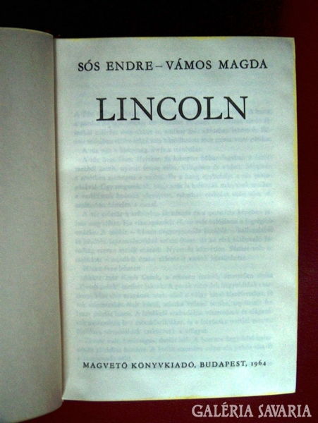 Sós Endre-Vámos Magda: Lincoln
