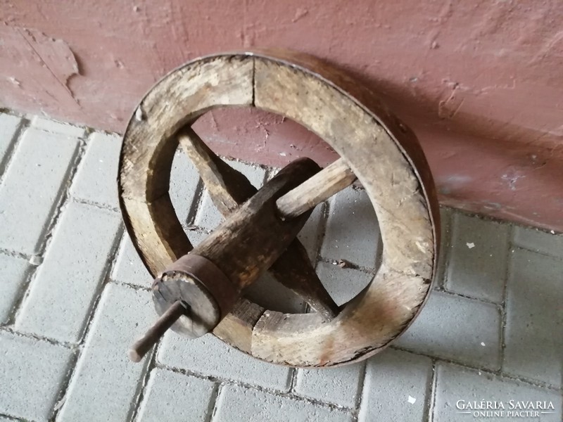 Antique wheelbarrow wheel