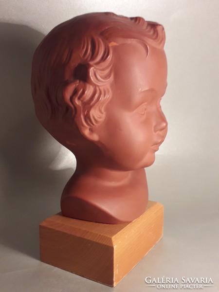 Hummel GOEBEL 1960-as terrakotta kerámia gyermek fej baba fej szobor büszt