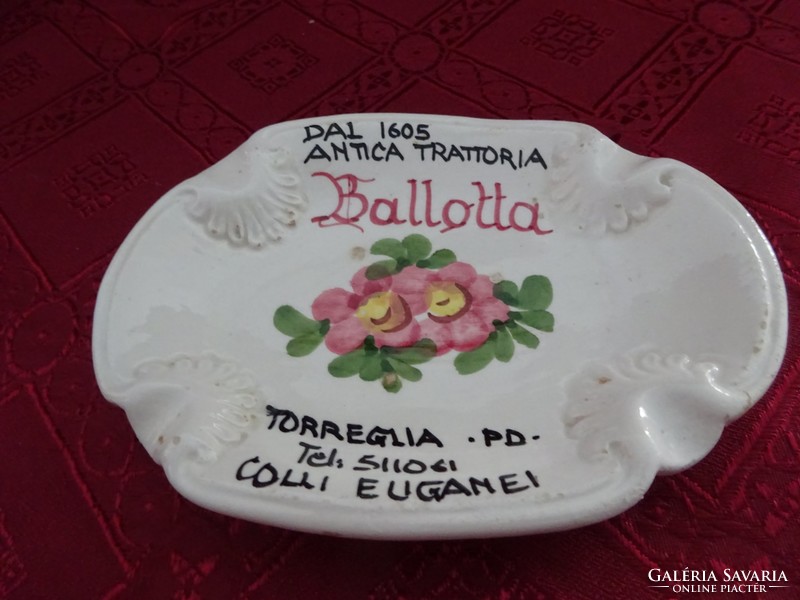 Antik olasz hamutál, Trattoria Ballotta. Mérete 14,5 x 10,5 cm. Vanneki!