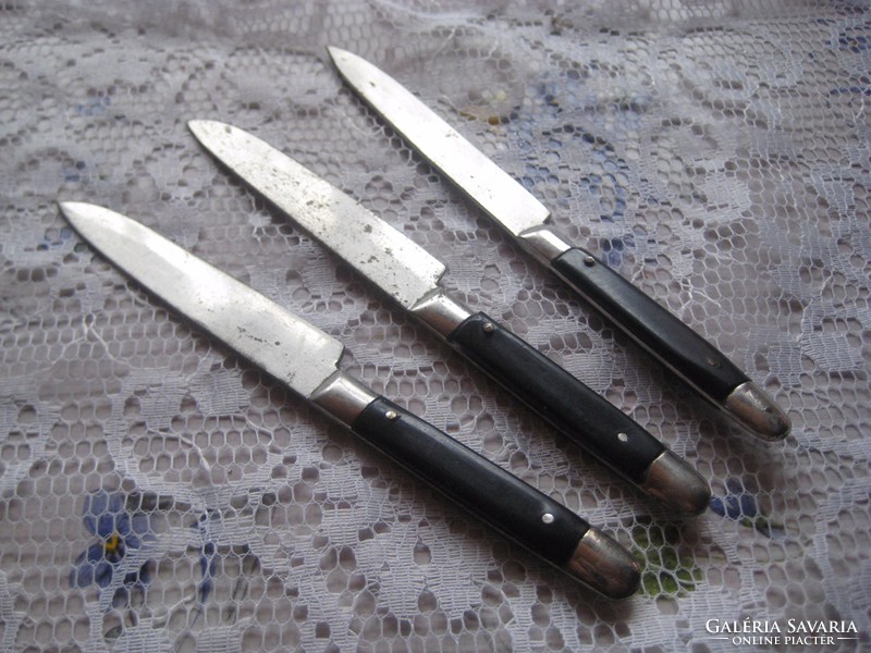 Antique small knives with ebony handle 14.5 cm