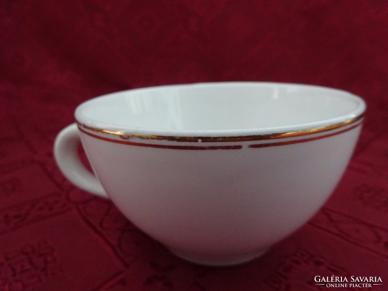 Granite Hungarian porcelain, gold-edged tea cup, top diameter 9.7 cm. He has! Jokai