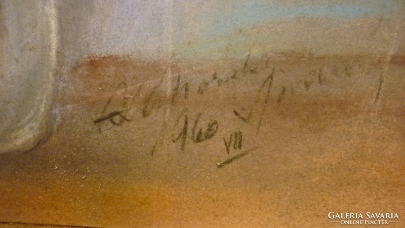 R/ andrás lehoczky pastel with signature