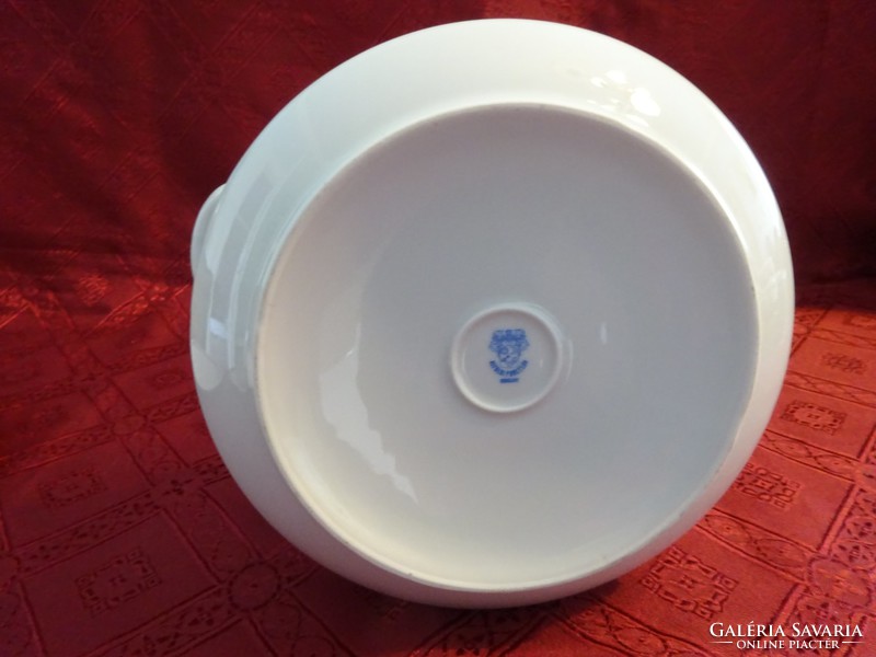 Lowland porcelain soup bowl with brown stripes. Its diameter is 18 cm. He has! Jókai.
