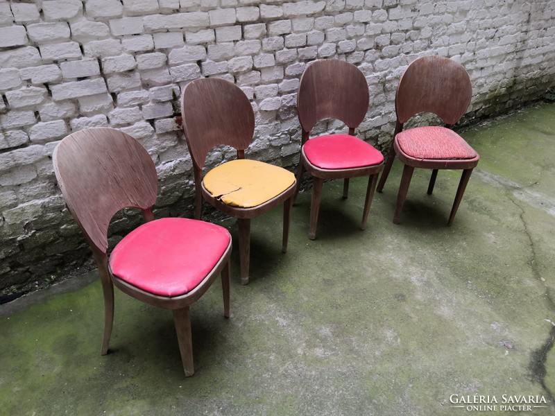 Czechoslovak thonet chair set 4 pcs #032