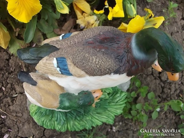 Wild ducks garden figure, for terrace, anywhere 14x15 cm