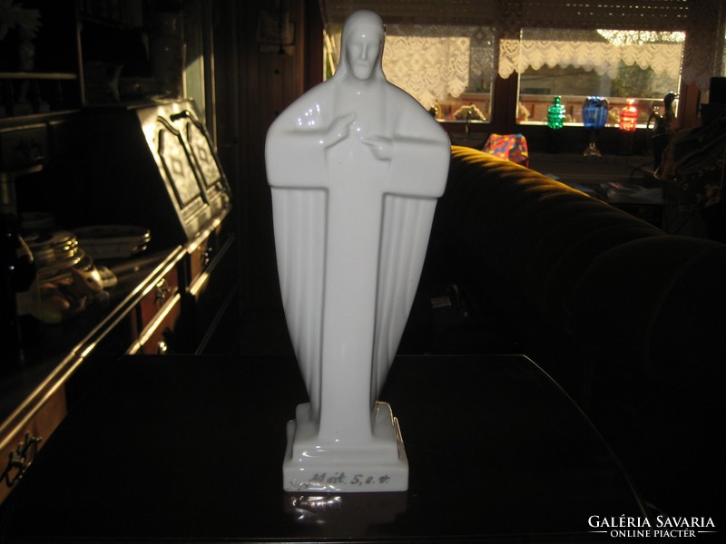 Drasche  régi ,  modern vonalú , Krisztus  szobor  26 cm . Ritkán  előforduló  szép tárgy !