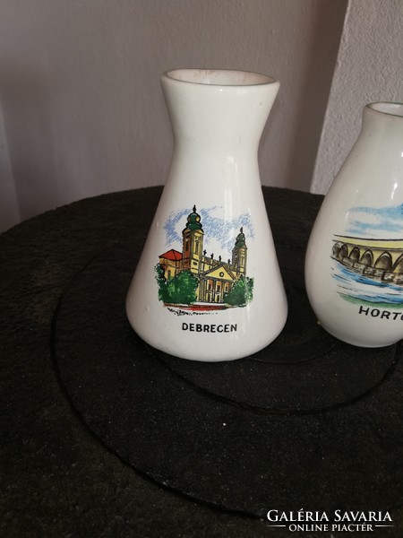2 db Bodrogkeresztúri váza, Debrecen, Hortobágy, Gyűjtői darabok, nosztalgia 