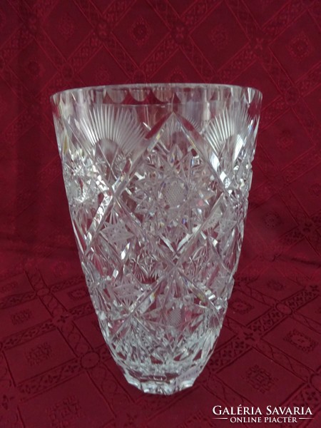 Ólomkristály váza, magassága 23,5 cm. Vanneki!