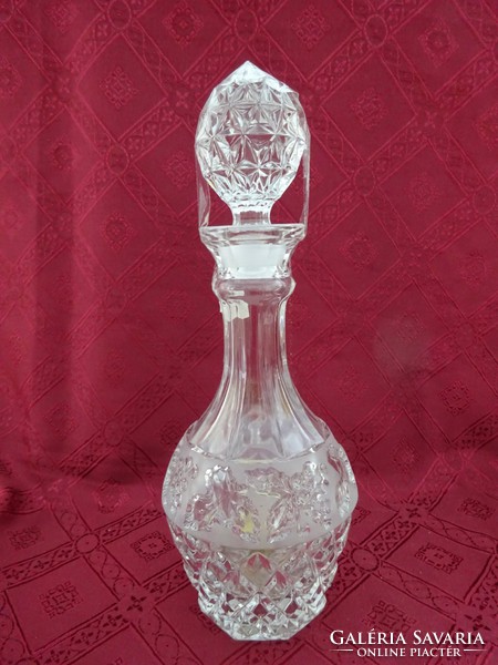 Bohemia fújt csehszlovák kristály viszkis üveg, magassága: 32 cm. Vanneki!