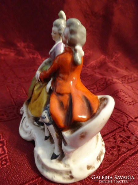 Antik Hummel porcelán figura, szerelmes pár a padon, jelzése GM 582. Vanneki!