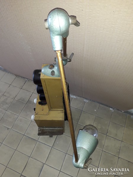 This is a mid century loft industrial transformer distributor table lamp workshop lamp