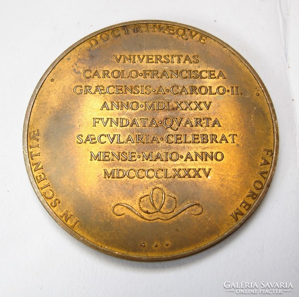 A gráci Károly-Ferenc Egyetem 400. évfordulójára" Emlékérem 1985
