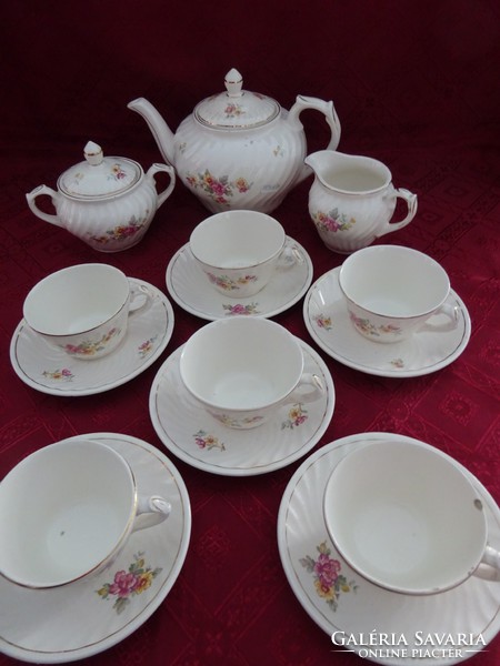 Granite porcelain tea set for six people. Signed 1686. Vanneki!