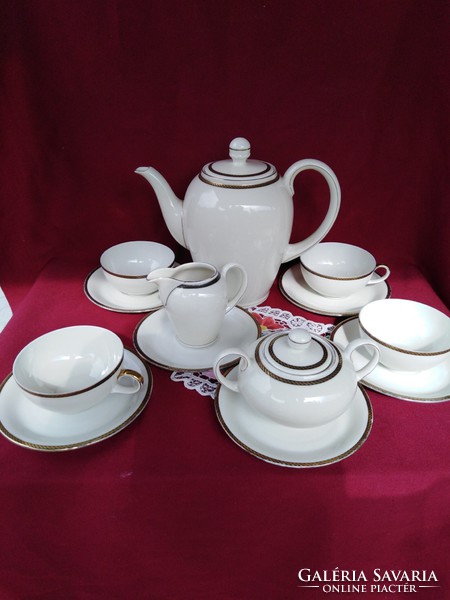 1245 4 Personal Bavarian Eschenbach coffee set with a very nice gilded design