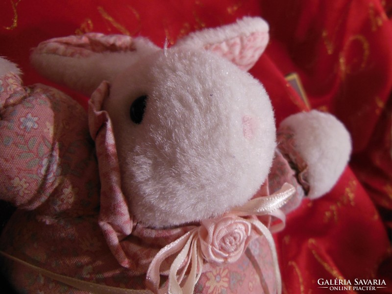 Toy - textile - plush - soft - bunny - American 18 x 14 cm - good condition