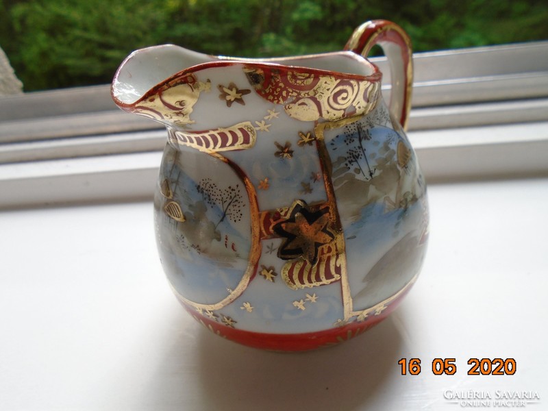 Antique research hand painted gold contoured special mark with cream spout