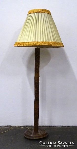 1A949 Gyönyörű antik faragott fa állólámpa 155 cm