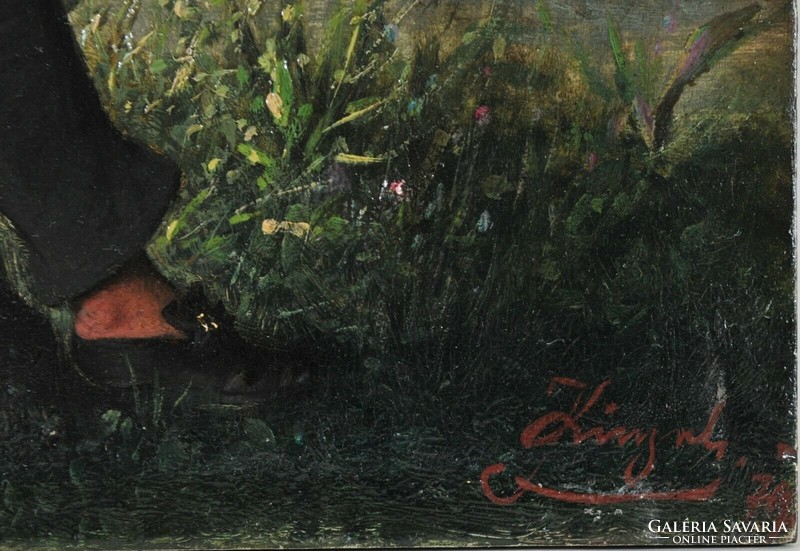 Josef Kinzel(1852-1925): Fiatal festő a folyóparton