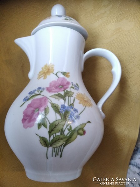 Floral coffee pot marked beautiful