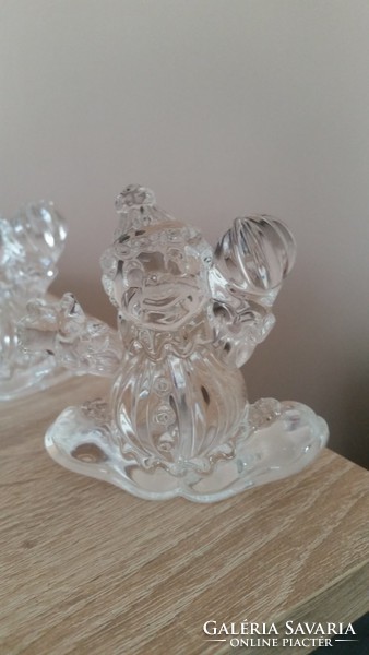 Lead crystal small sculpture, ornament for sale! Clown with German lead crystal ornament