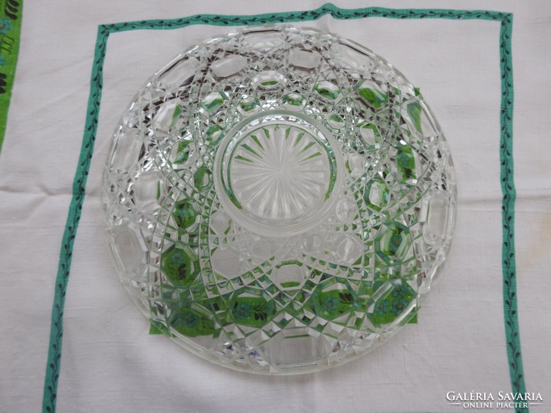 Heavy huge molded glass centerpiece - serving bowl